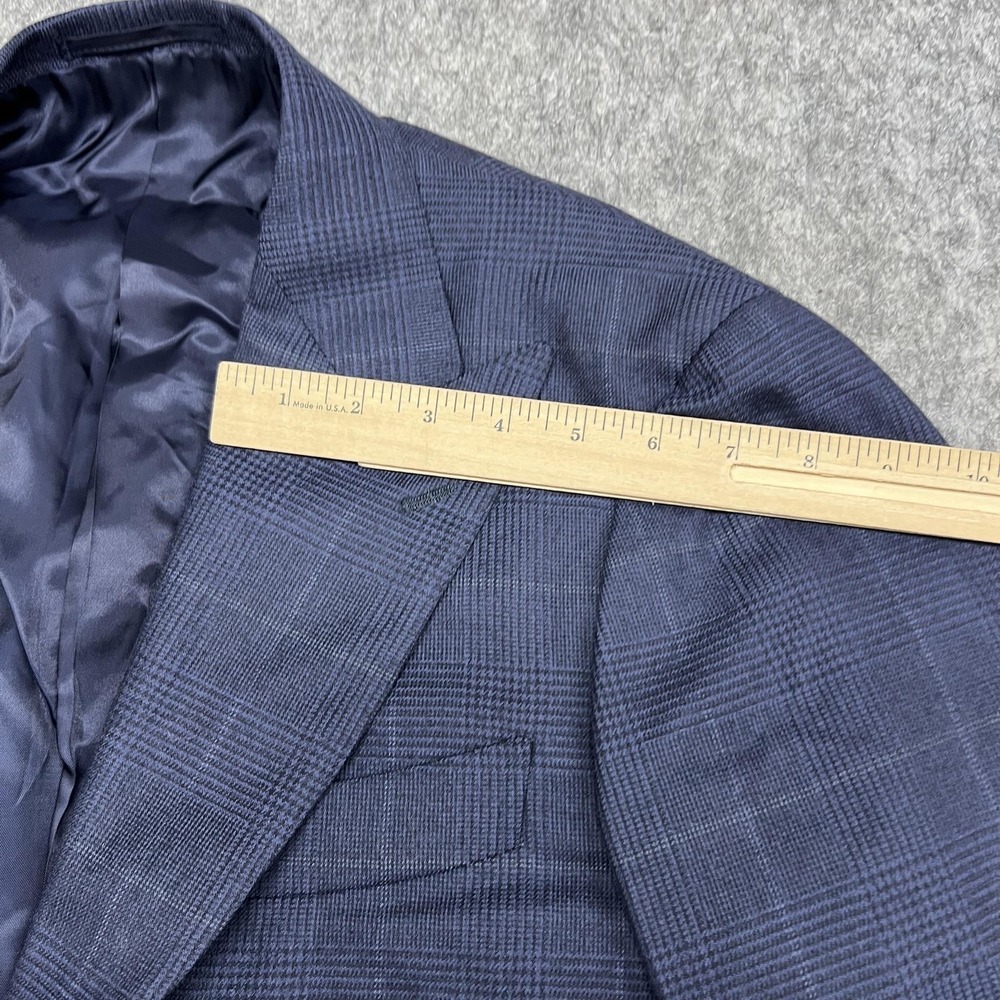 Ring Jacket Blazer Mens J50 US40 Blue Check 100% Wool Suit Jacket Made Japan NEW - Picture 11 of 14